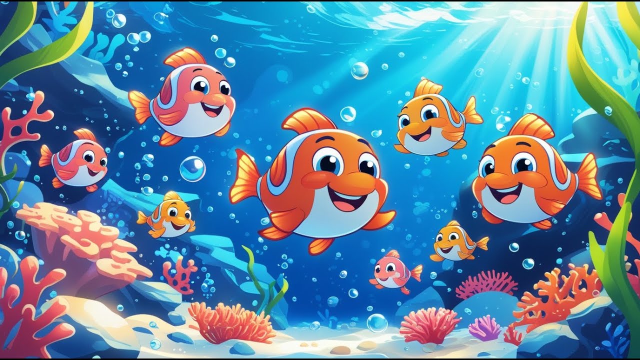 "Les petits poissons dans l’eau 🌊 | Comptine Pour Enfants | Nage, Danse et Rigole"