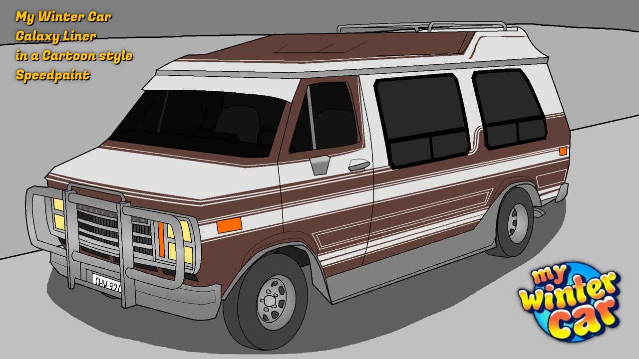 My Winter Car - Galaxy Liner in a Cartoon style [Speedpaint]