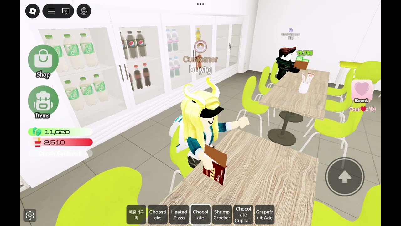 Eating in a convenience store