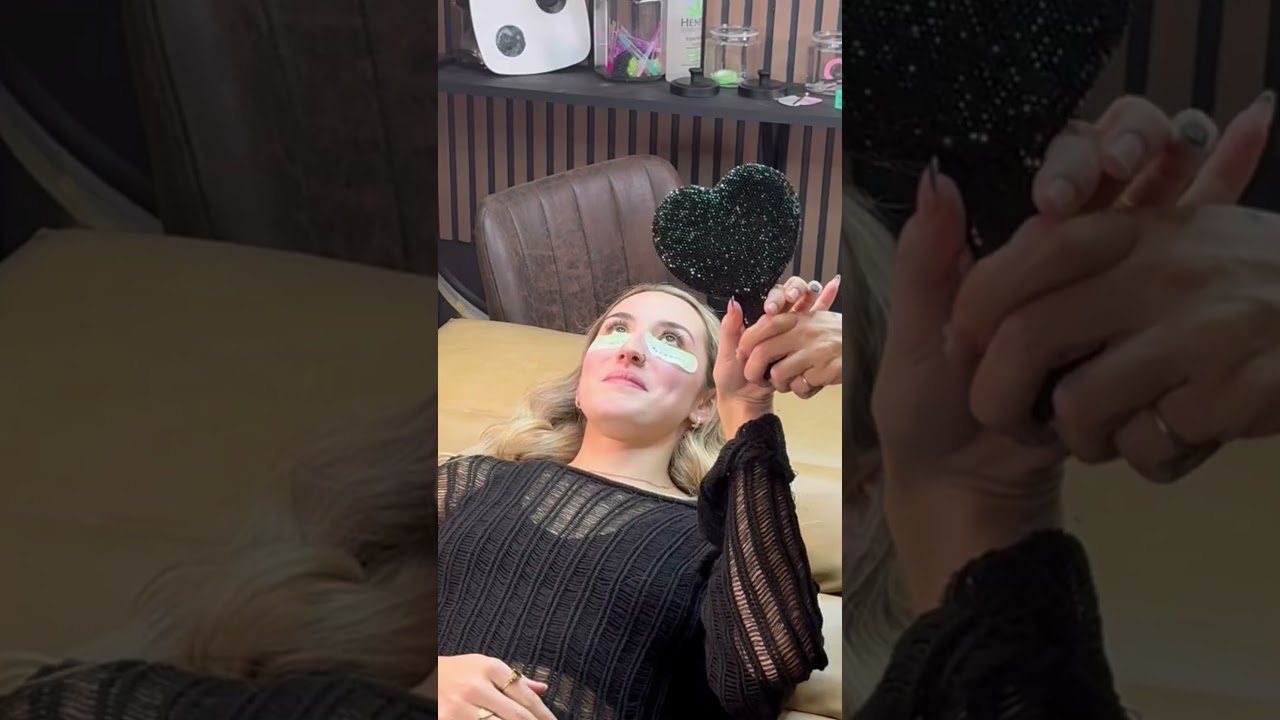 Coffee first, lashes next. Grateful for @winked.lashstudio —she got me right. Go book!