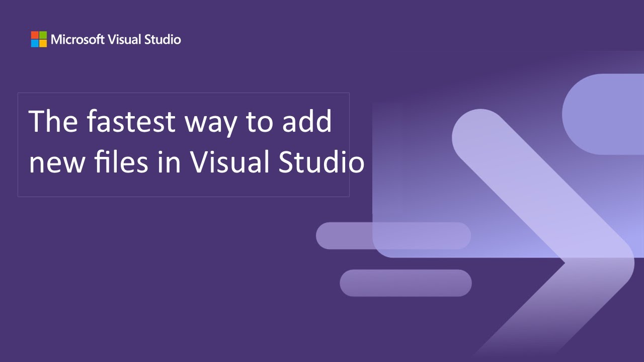 The fastest way to add new files in Visual Studio