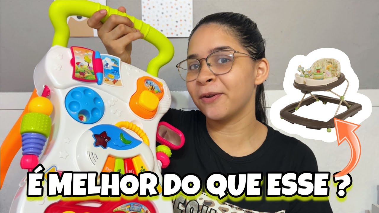ANDADOR DE EMPURRAR DIDÁTICO MUSICAL - É MELHOR QUE O NORMAL? AJUDA O BEBÊ A ANDAR ?