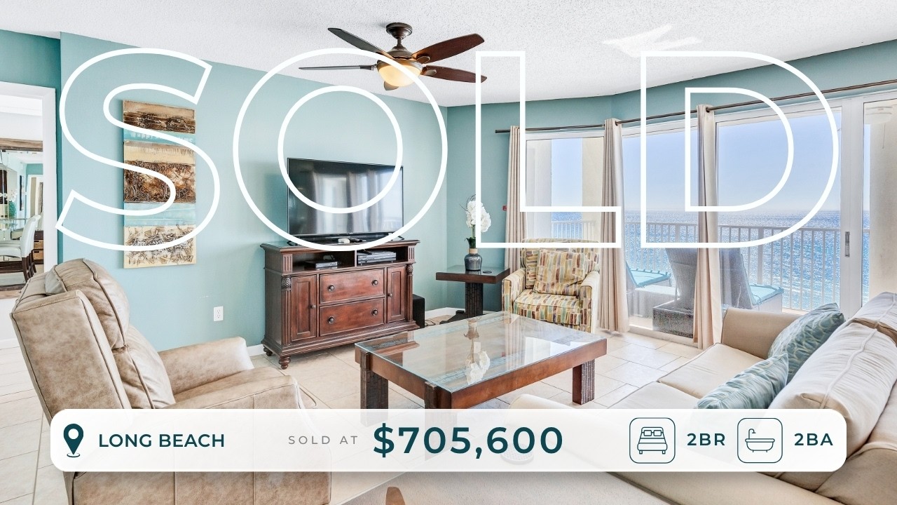 SOLD - 2BR/2BA Gulf Front Condo at Long Beach | Panama City Beach, FL 32408
