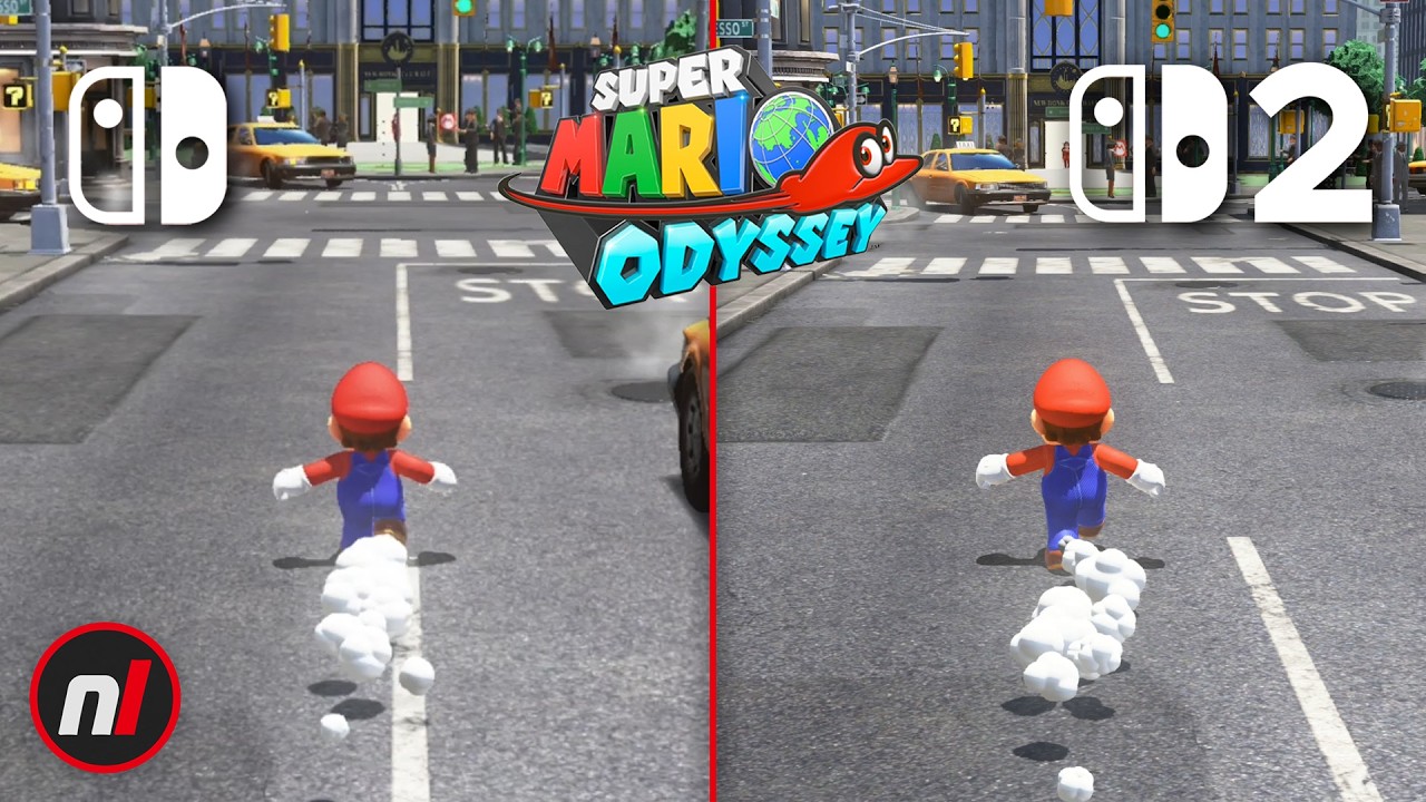 Mario Odyssey - Switch/Switch 2 Comparison