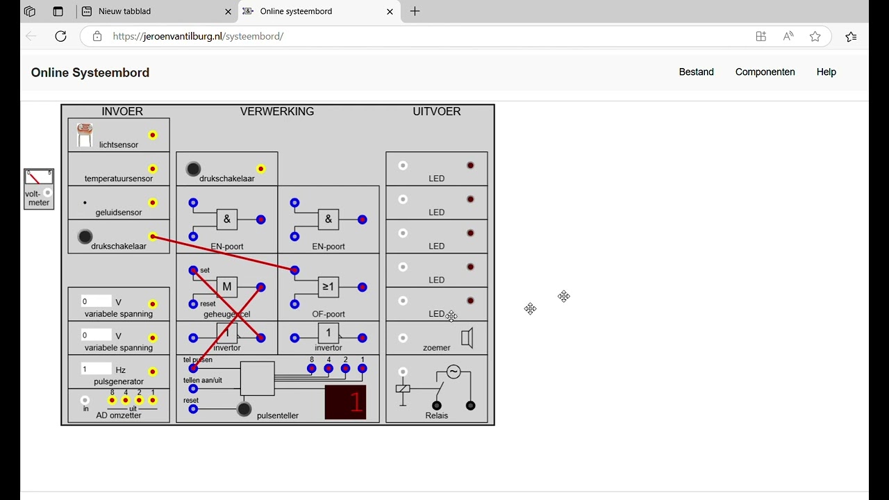 Natuurkunde Technische Automatisering Havo Bovenbouw - Uitleg werken met digitaal systeembord