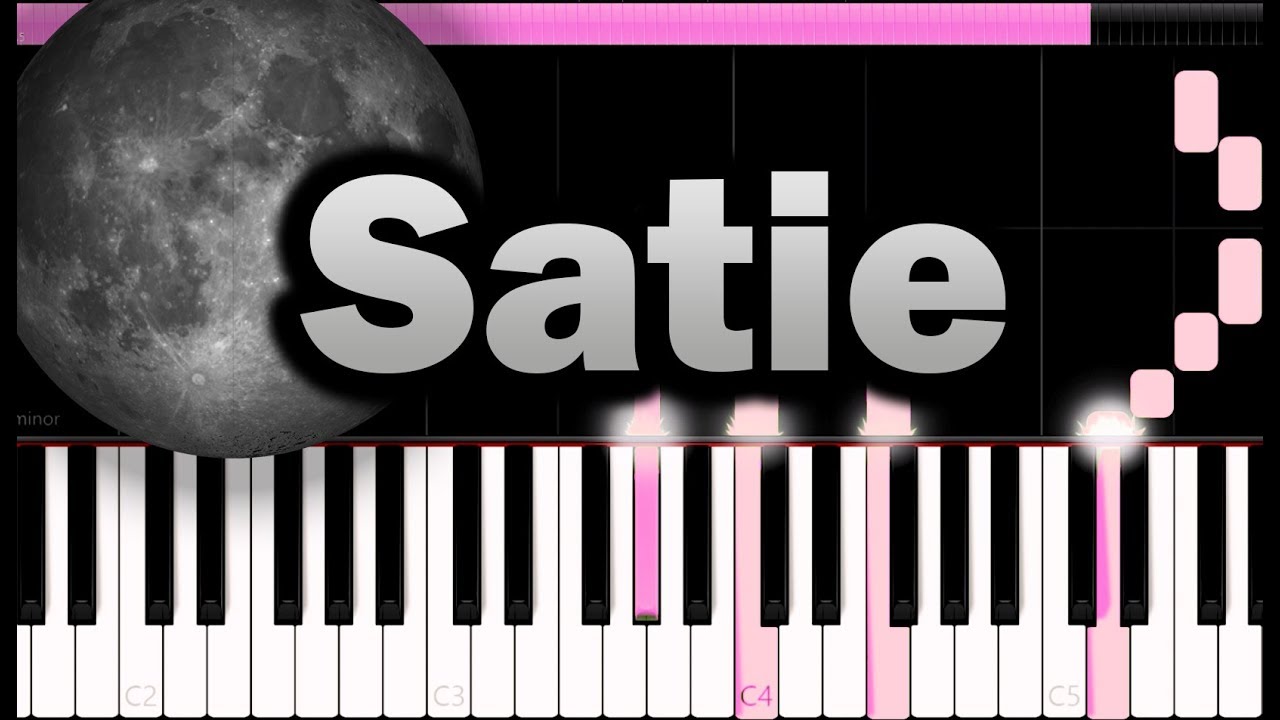 ASMR soft piano - Gnossienne by Erik Satie [Synthesia]