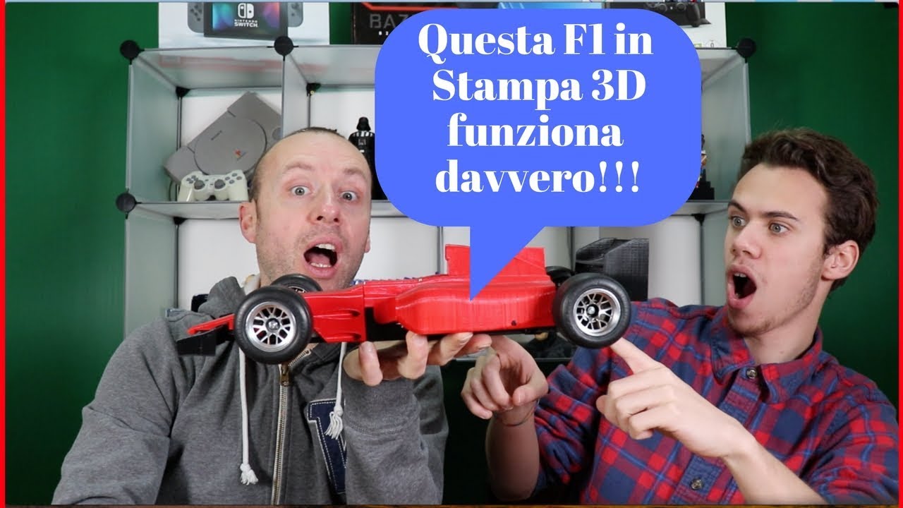 QUESTA F1 RADIOCOMANDATA R/C 1/10 STAMPATA CON LA STAMPANTE 3D FUNZIONA DAVVERO!!! PARTE 1