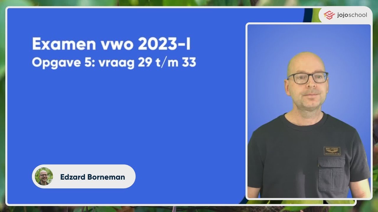 Biologie eindexamen vwo - 2023 tijdvak 1 - Vraag 29 t/m 33