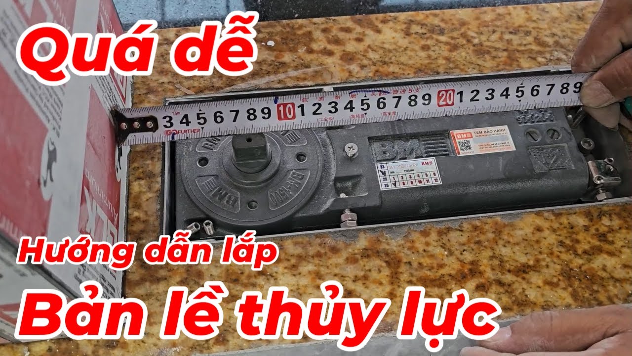 🔴 QN202502 - HƯỚNG DẪN LẮP ĐẶT BẢN LỀ SÀN THỦY LỰC CHO CỬA NHÔM THỦY LỰC BLK #blk #nhomblk #nhomkinh