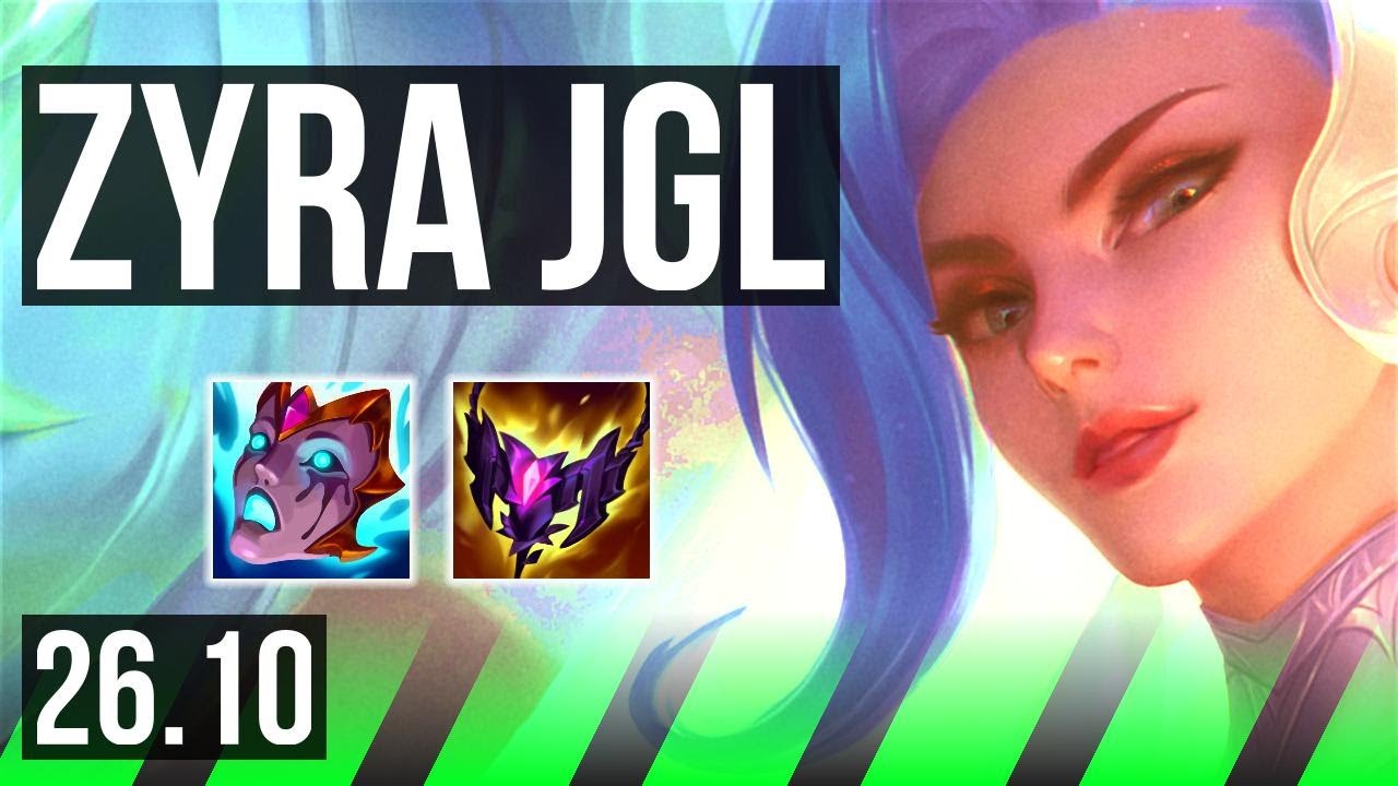 ZYRA vs DARIUS (JGL) | Good KDA: 10/1/11 | EUW Master | 26.10