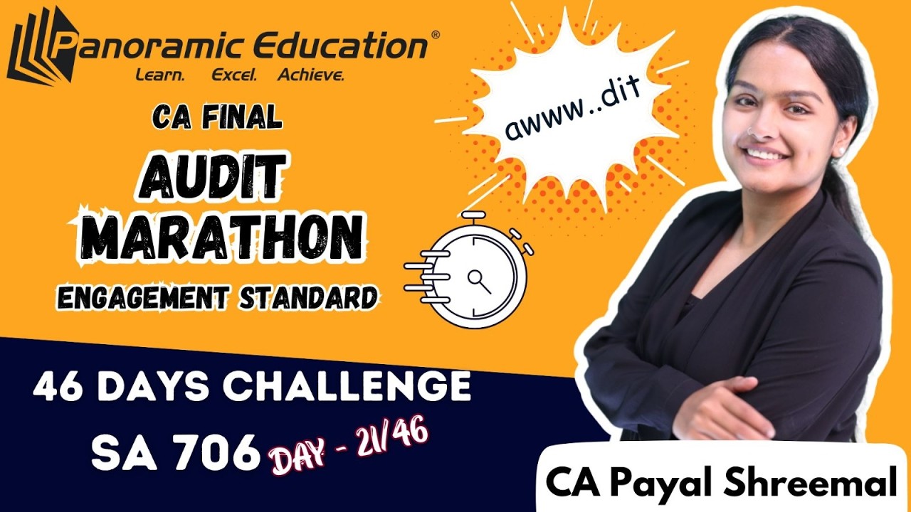 CA Final | Audit Marathon | Standards | SA 706 | CA Payal Shreemal