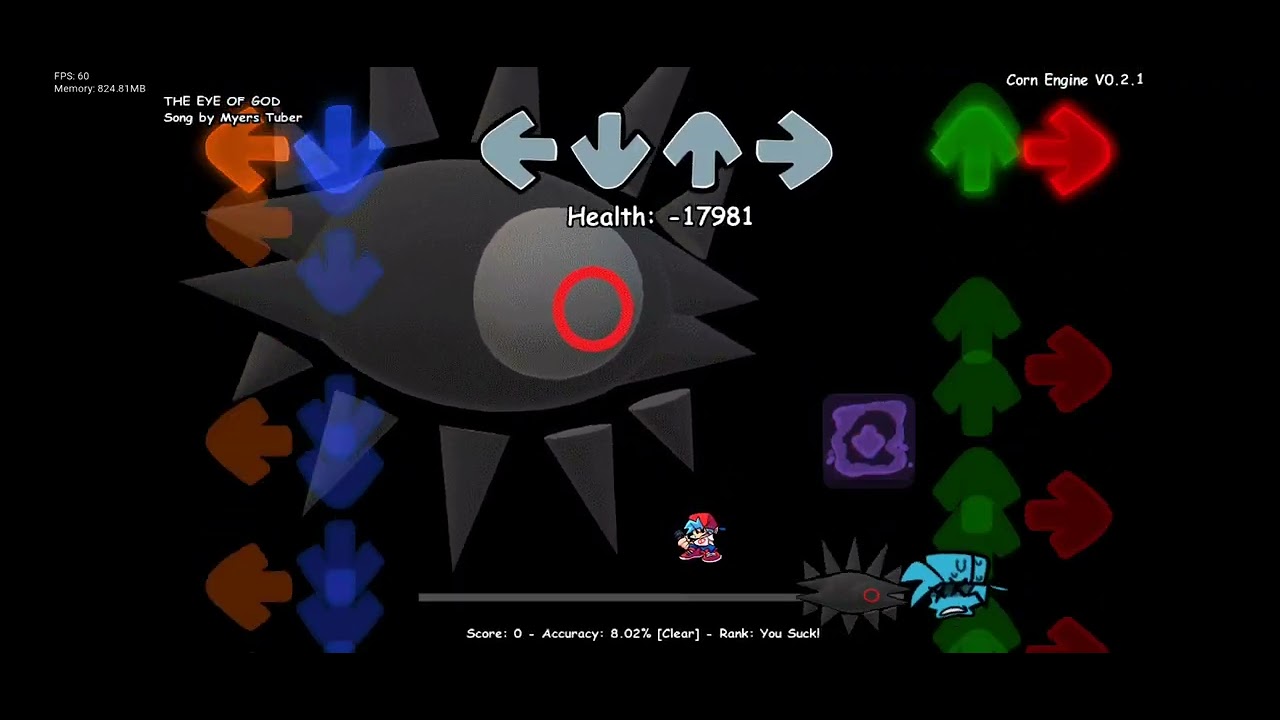The Eye of God ( Dave & Bambi seraf edition) Android mod of fnf 