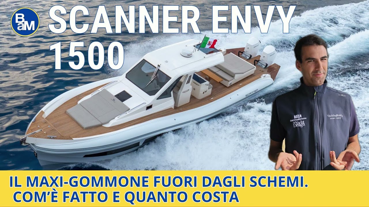 Vi porto a bordo dello Scanner Envy 1500. È il maxi-gommone (15 metri) fuori dagli schemi