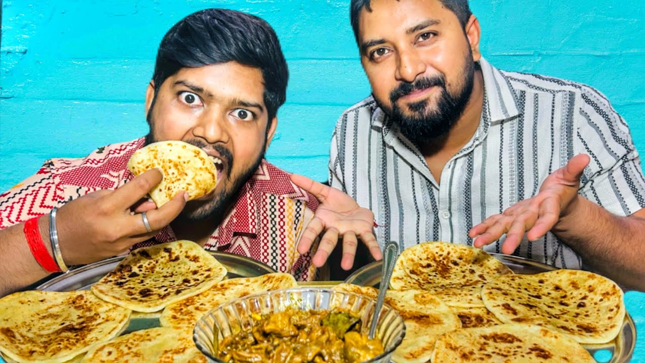 Mukbang With Bhai || Butter Naan with Chicken liver Curry || New combination 🍗🍗