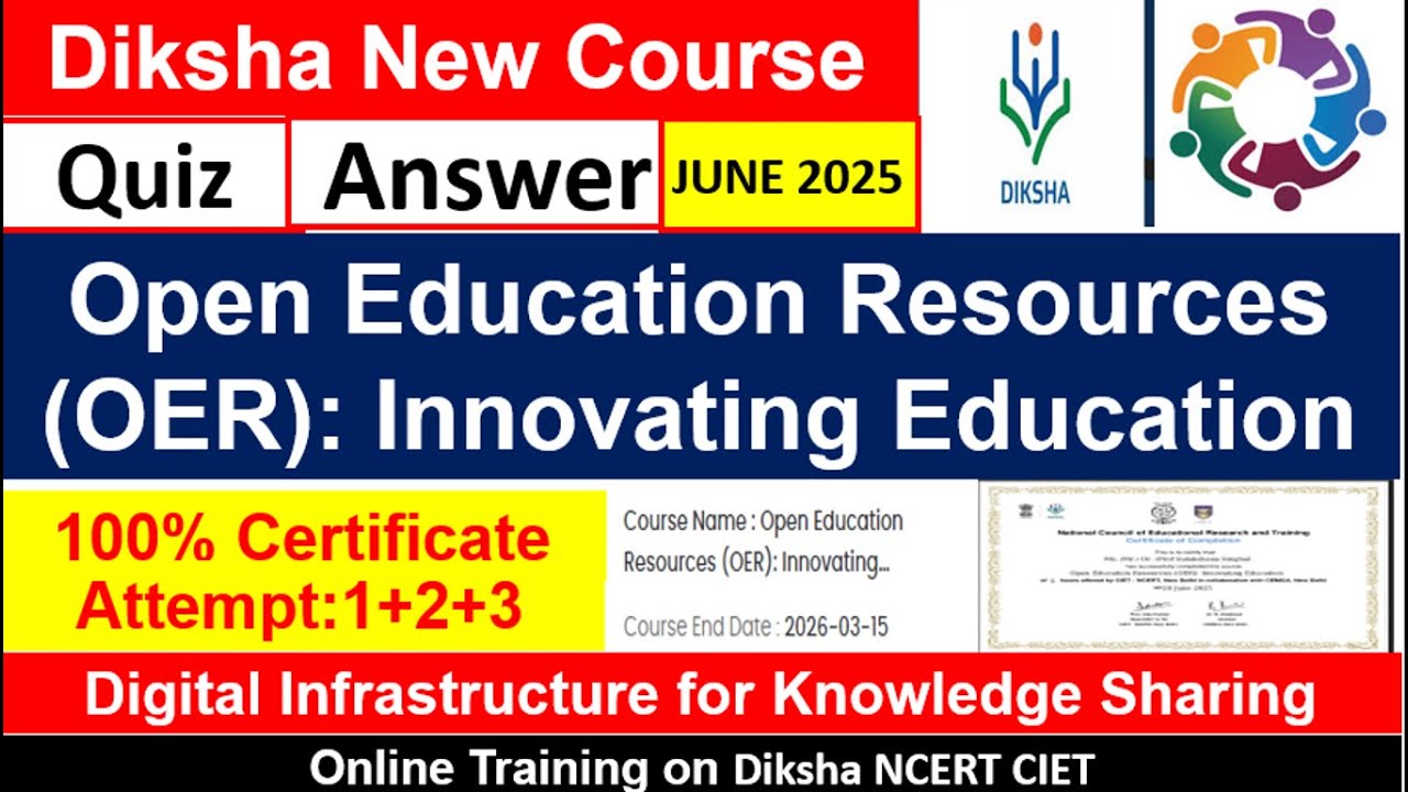 online training on &ldquo;Open Educational Resources (OER): Innovating Education ciet ncert online traning
