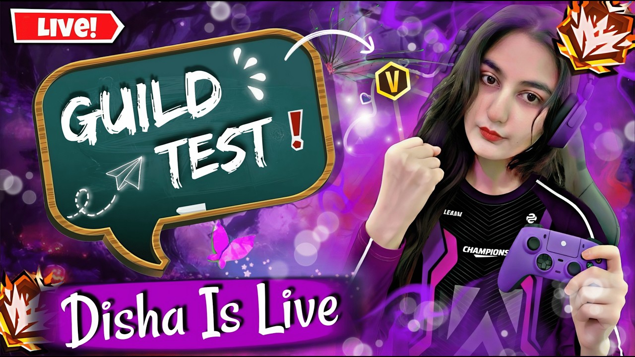 FREE FIRE GUILD TEST LIVE || Free Fire Girl Live Stream || FF Live #guildtest #freefirelive