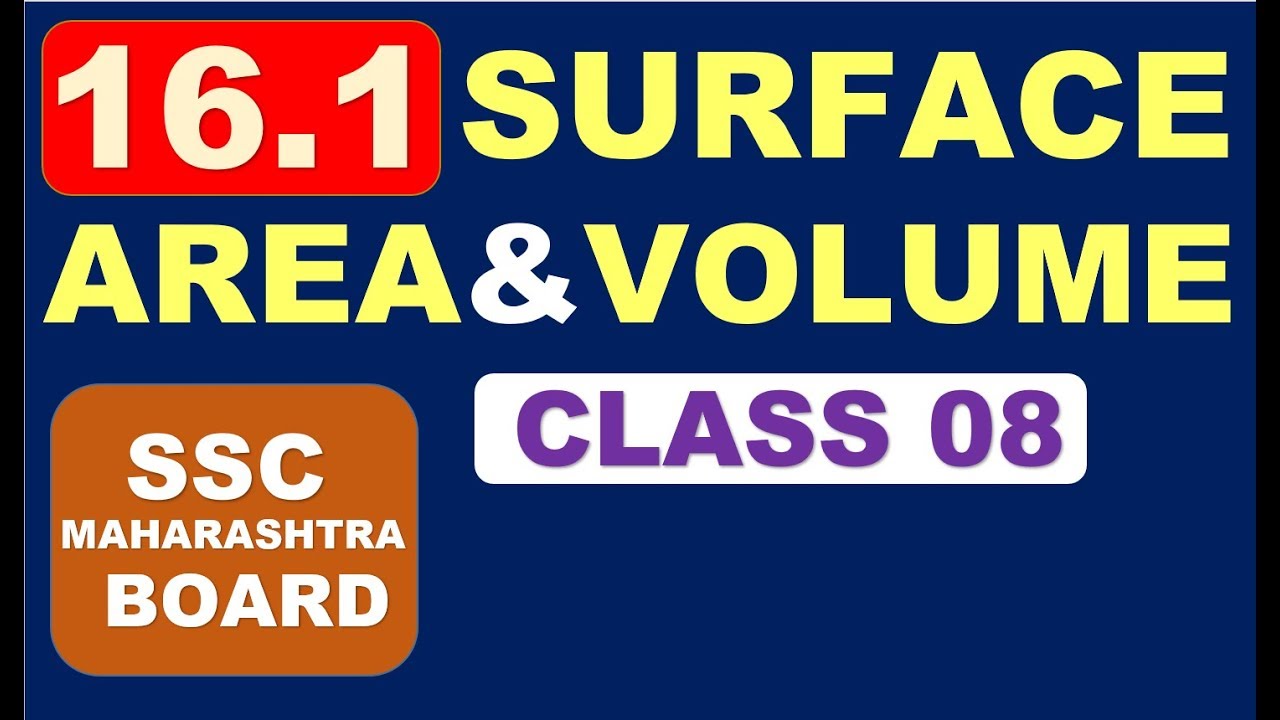 16.1 Surface Area and volume CLASS 8 SSC MAHARASHTRA BOARD1