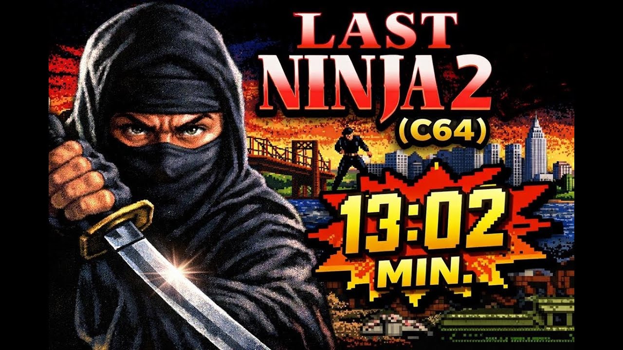 Last Ninja 2 (C64) – Speedrun 13:02 - No Trainer - Full Game - von System 3, Last Ninja Collection