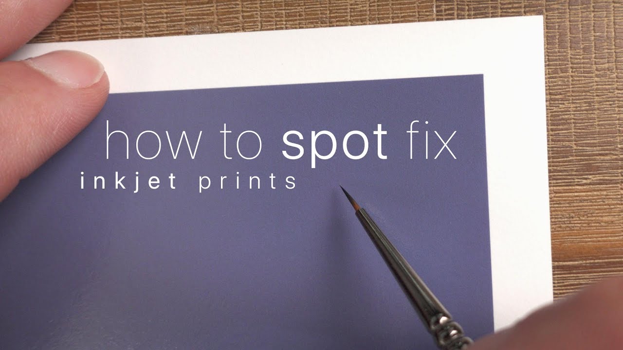Spotting Inkjet Prints: Eliminating Dust Spots