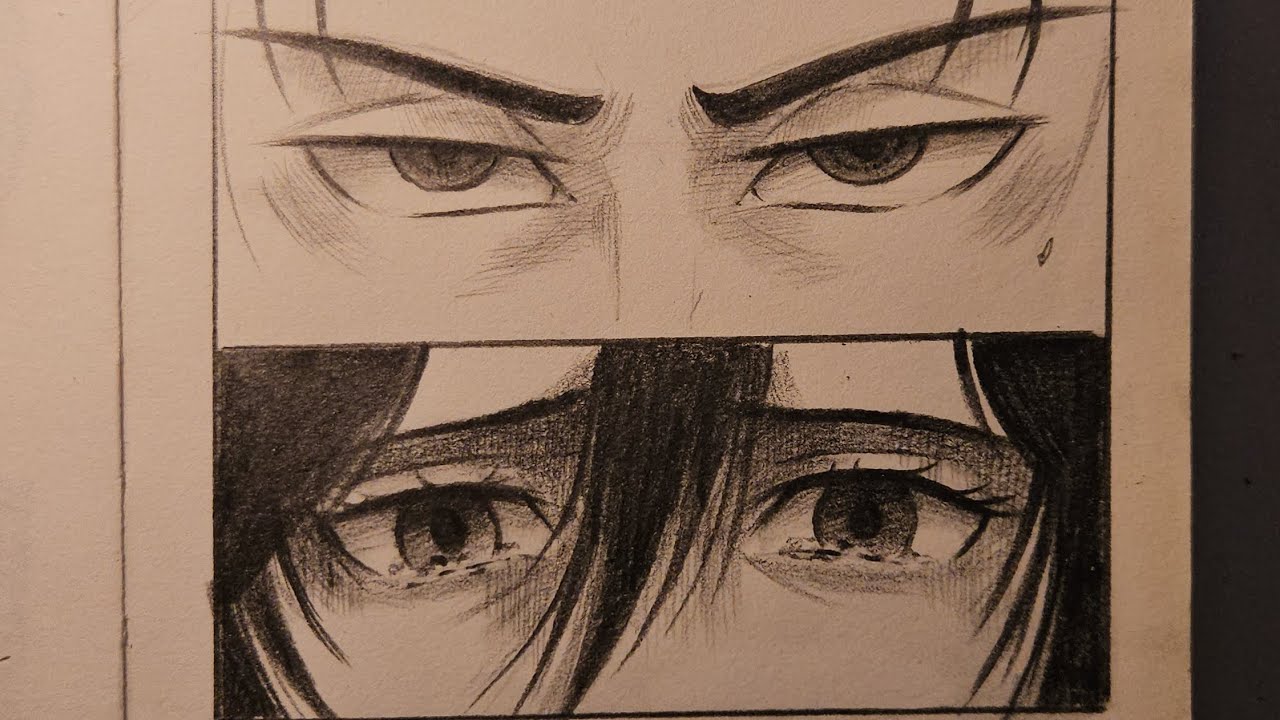 How to draw Eren and Mikasa eyes.....#anime #eren #mikasa #attackontitan 