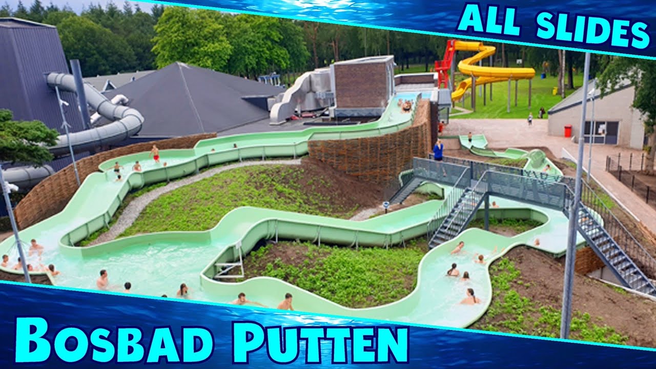 All Water Slides & Overview at Bosbad Putten, Netherlands (+NEW Wild Water Course!)