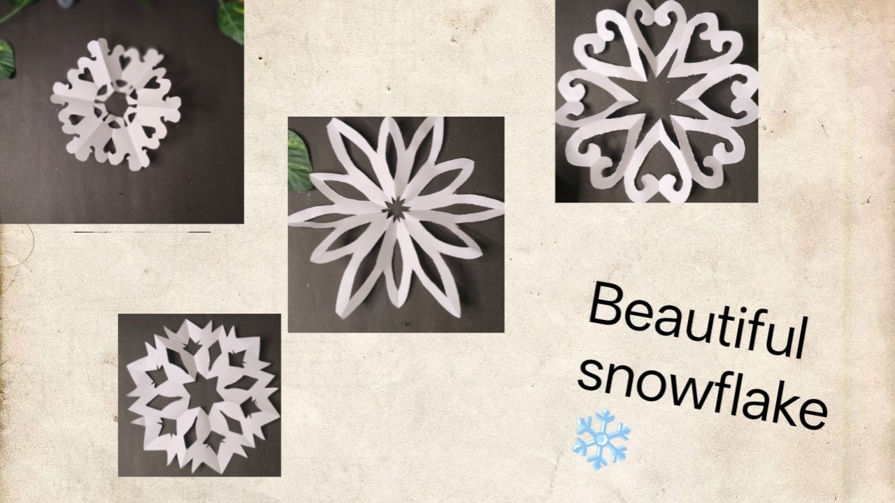 Beautiful   paper snowflake cutting | paper se home decor design kaise bnaye