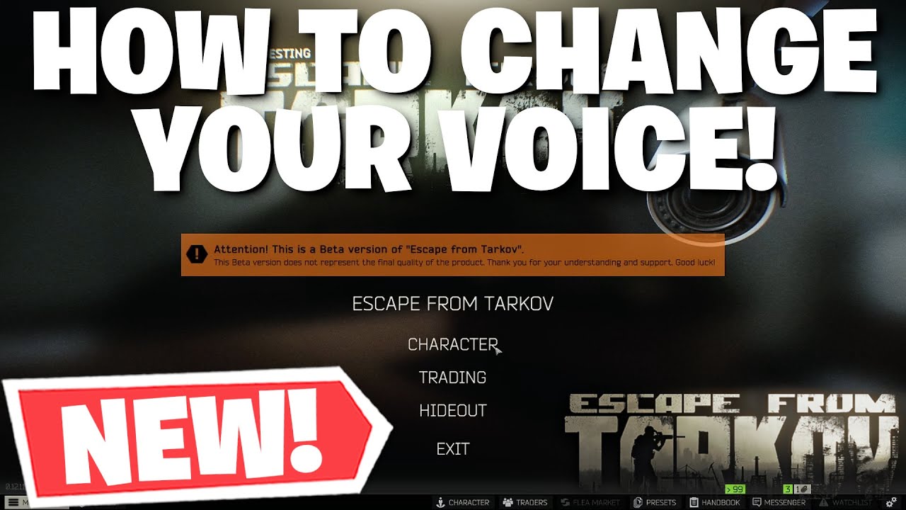 Escape From Tarkov - How To CHANGE Your PMC's Voice! New 12.11.2 Feature!