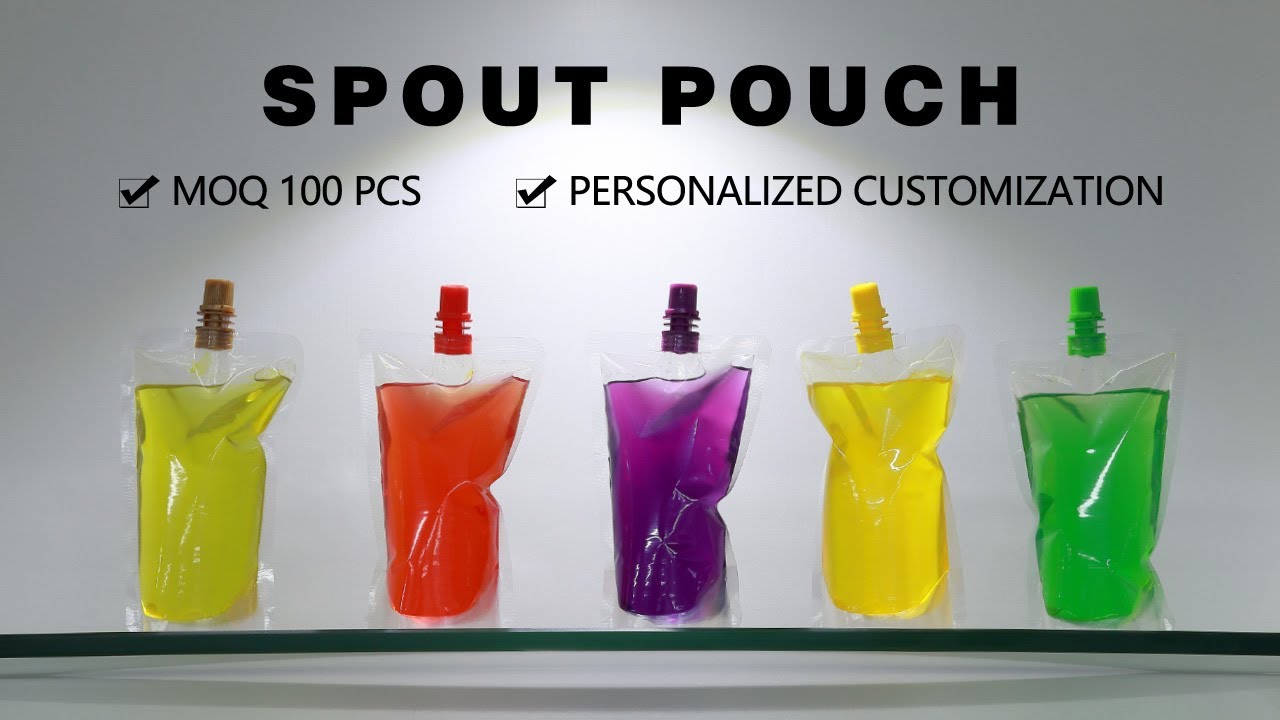 Spout pouch with Transparent material | Stock available | Food Grade Material