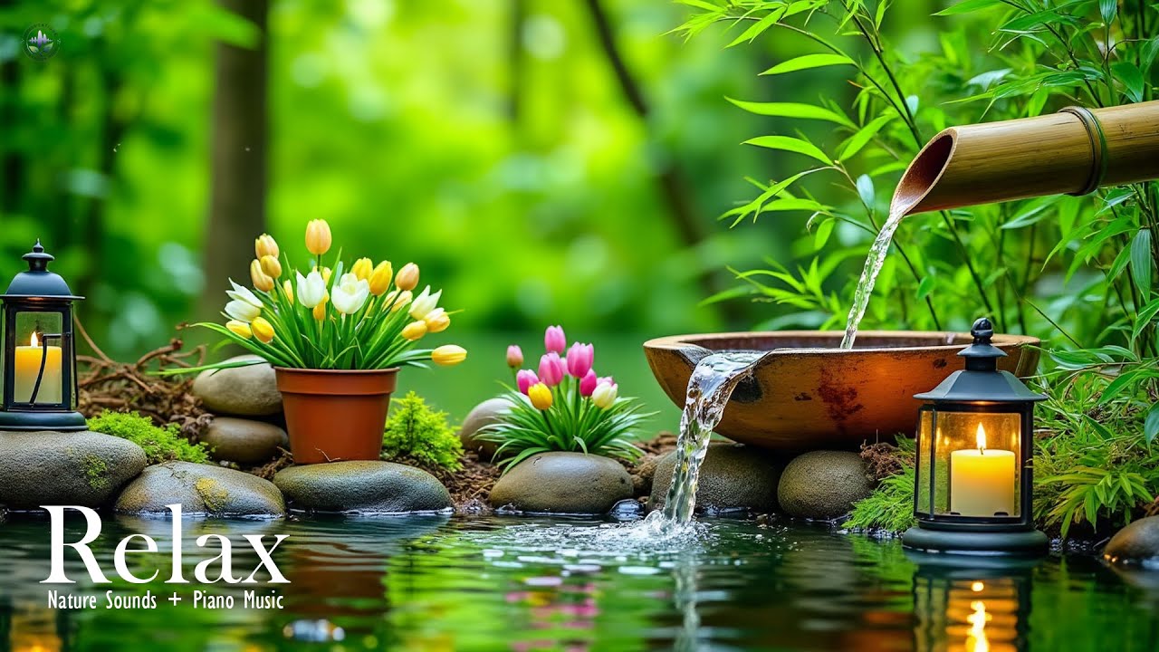 Relaxing Piano + Water Sounds 🌿 Deep Relaxation, Stress Relief & Inner Peace | Calm Mind & Body