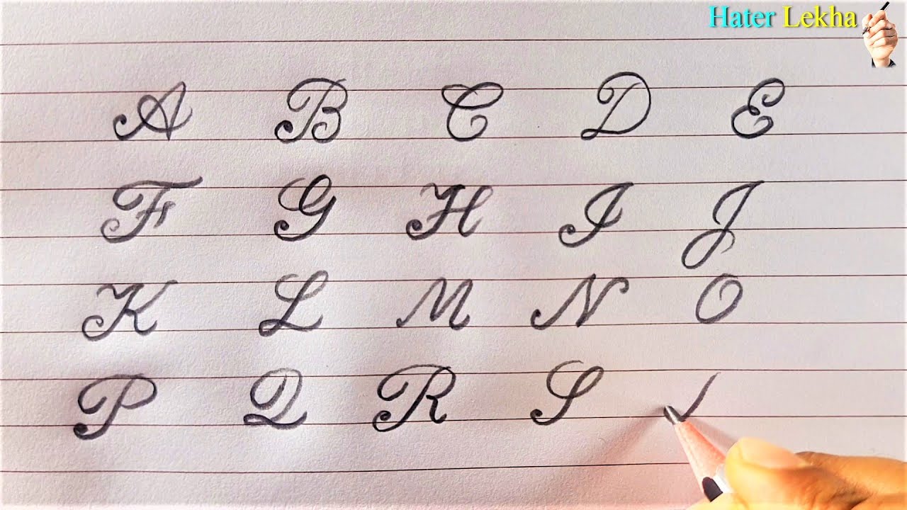 Cursive Letter A to Z Letter Writing 💛 How to Write Easy