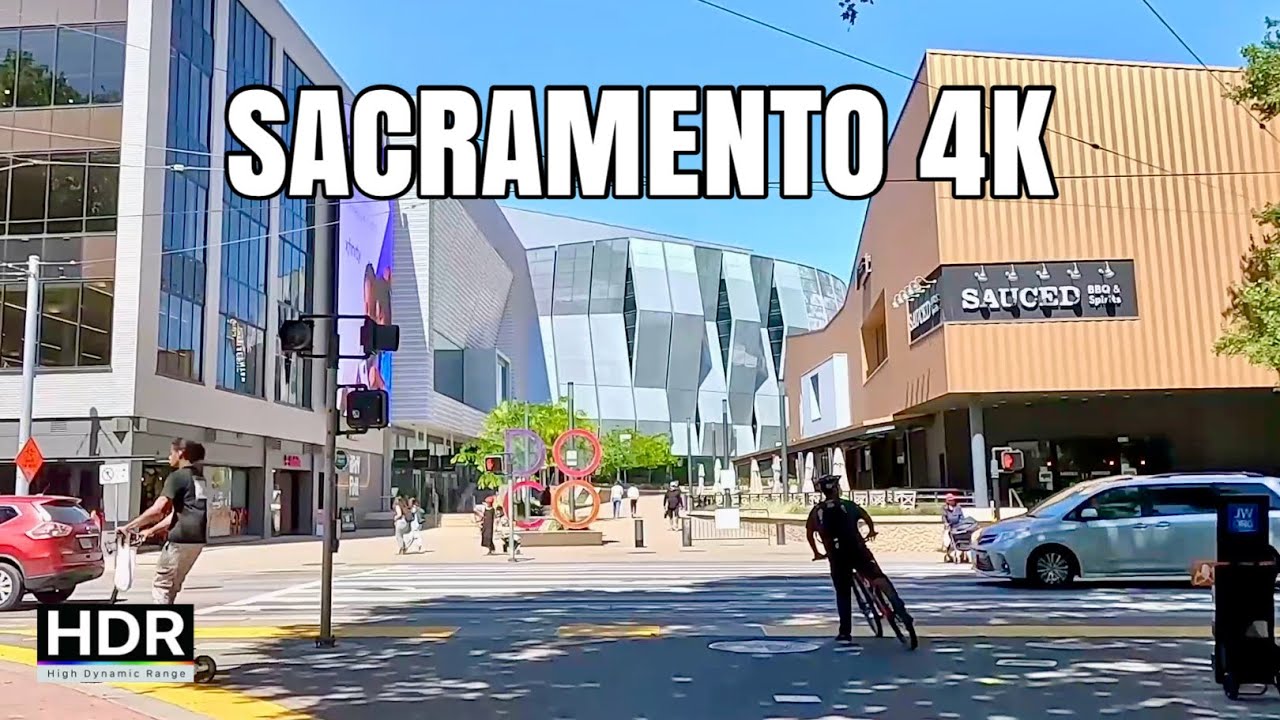 4K Driving, State Capitol, Tower Bridge, Golden 1 Center, Downtown || Sacramento, California