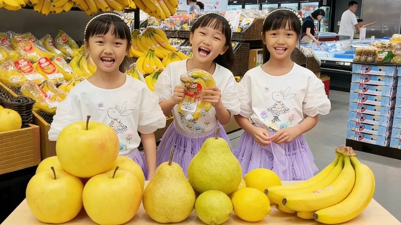 The challenge was to buy yellow fruits, luckily my daughter is smart enough!