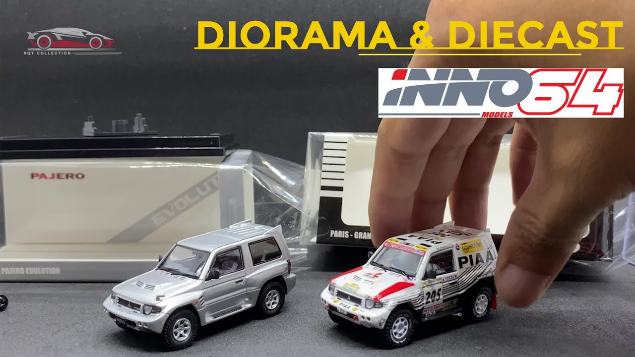UNBOXING DIECAST 1/64 MITSUBISHI PAJERO EVOLUTION - PARIS - GRANADA - DAKAR RALLY 1998  | INNO64