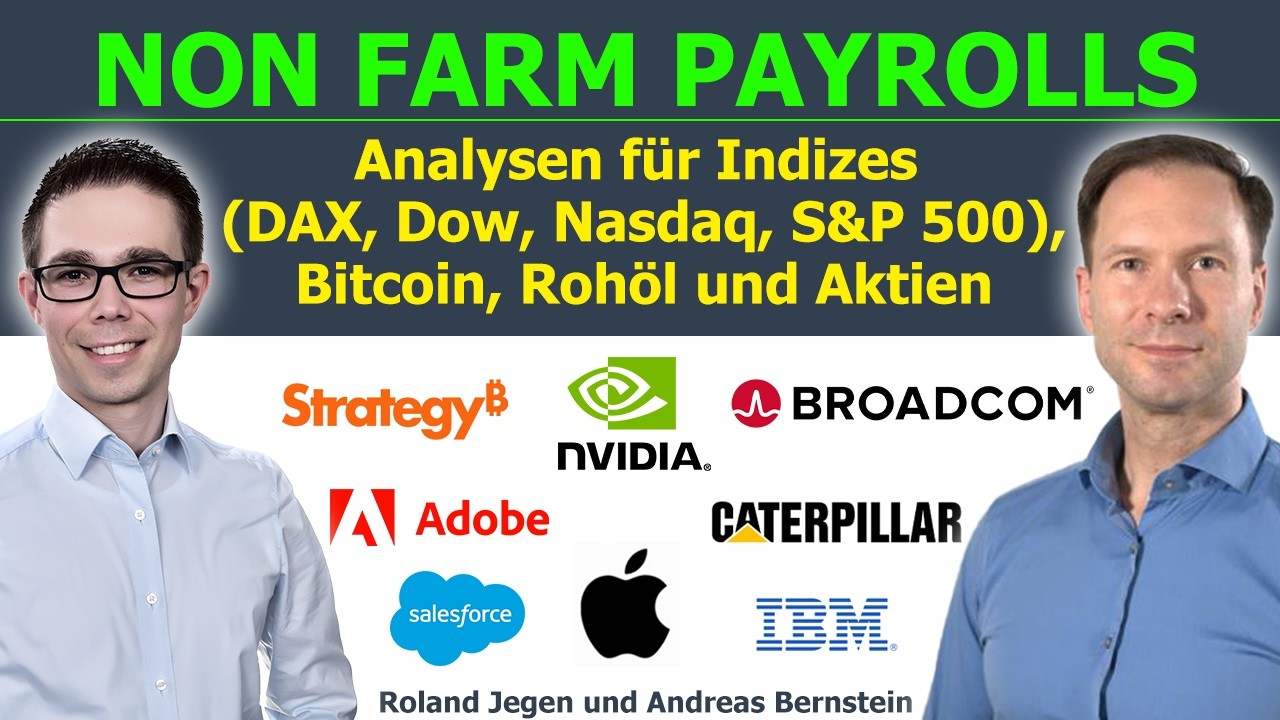 NFP Daten enttäuschen, DAX bricht ein 📉 Wall Street vor rotem Wochenausklang? Gold und Aktienanalyse