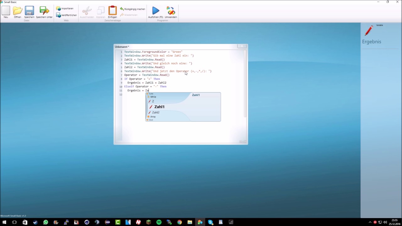 Taschenrechner programmieren - Small Basic [German]