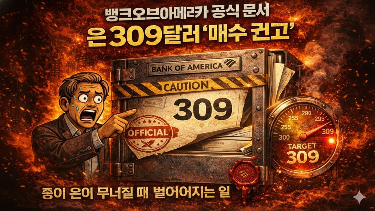 은 309달러까지 간다” 뱅크오브아메리카의 공식 권고 [종이 은이 무너질 때 벌어지는 일]