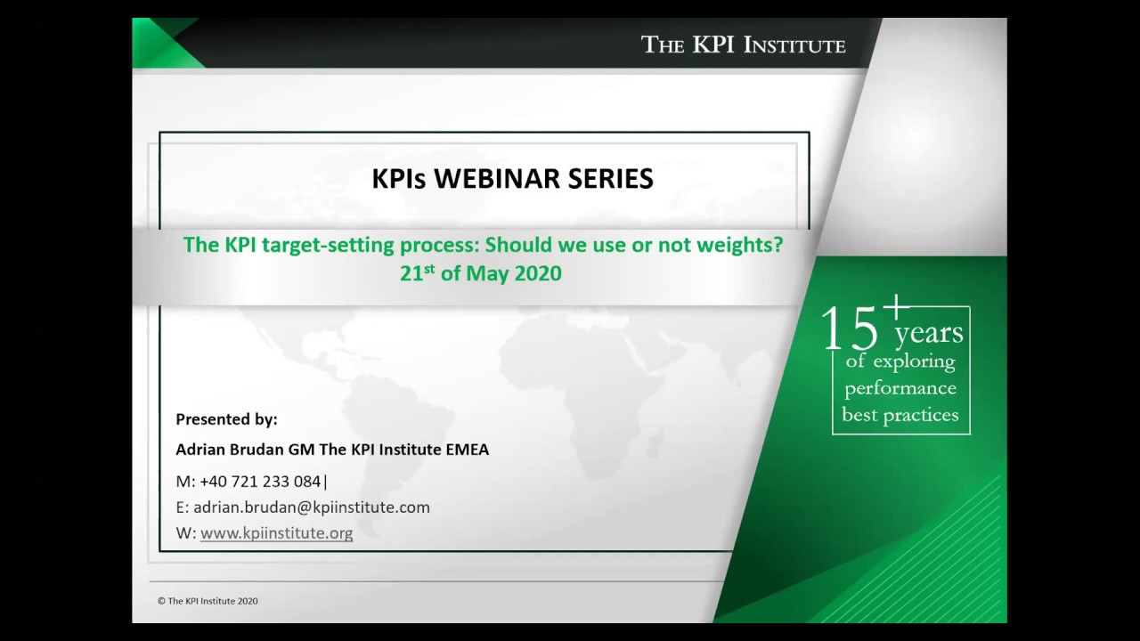 The KPI target-setting process: Should we use or not weights?