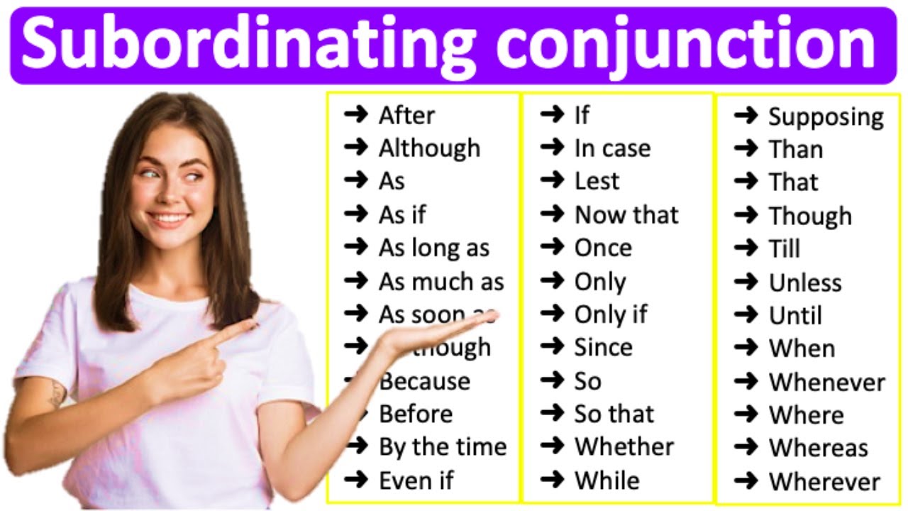 SUBORDINATING CONJUNCTIONS 📚| Learn all types with examples | English Grammar