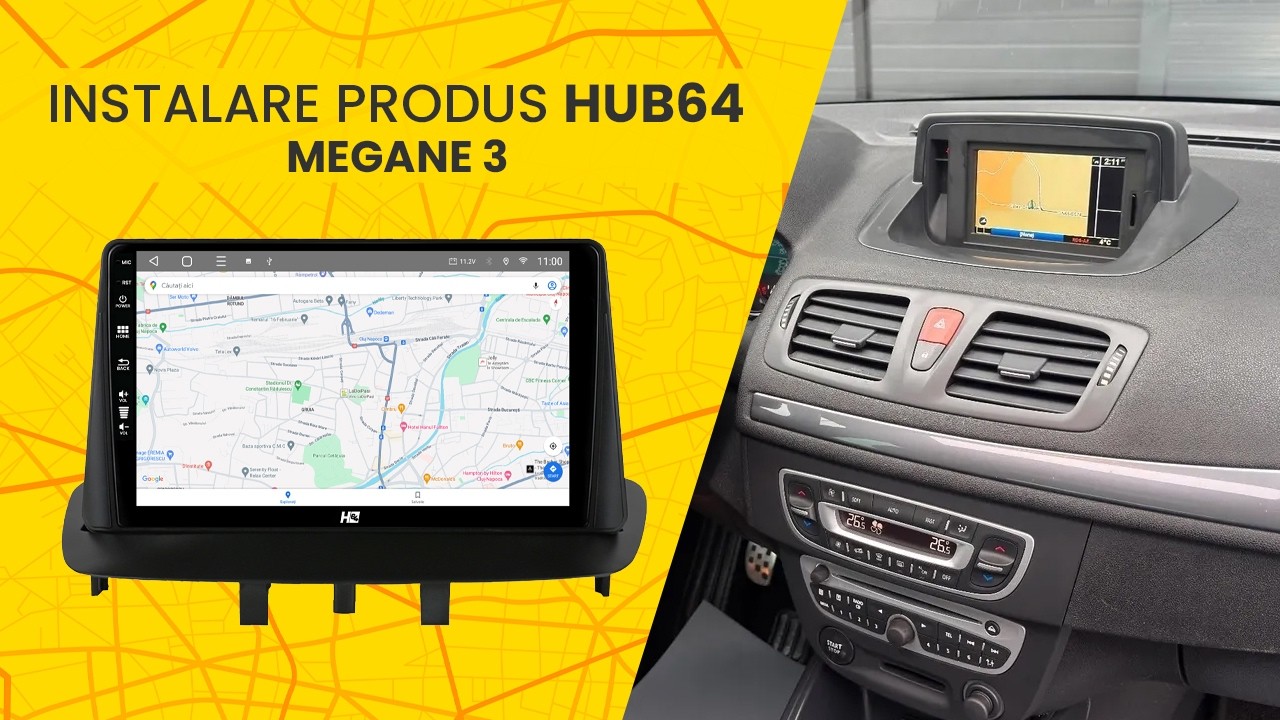 Android 13 Megane 3 cu TOM TOM - 2GB RAM & 32GB Memorie interna - HUB64 & Navigatii Bacau