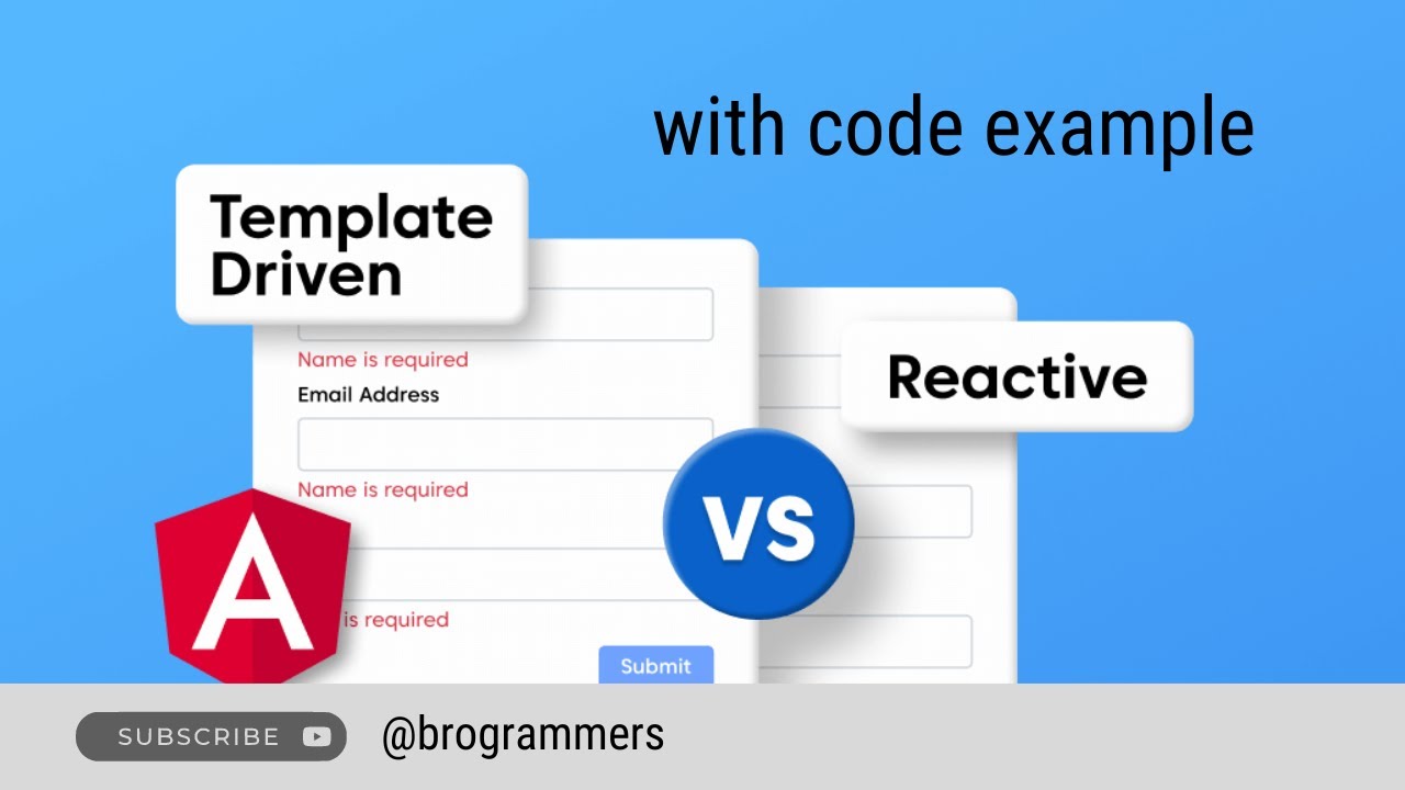 Формы на основе шаблонов против реактивных форм в Angular | Пример формы Angular