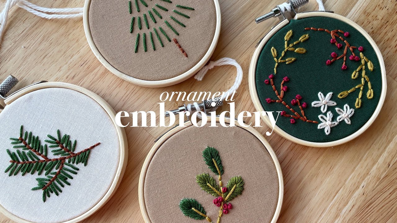 Mini embroidery hoop Christmas ornaments - Creative Holiday gift ideas