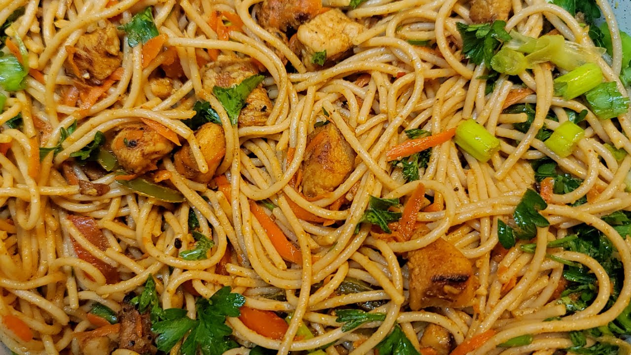STIR FRY SPAGHETTI | CHICKEN STIR FRY SPAGHETTI | EASY SPAGHETTI RECIPE