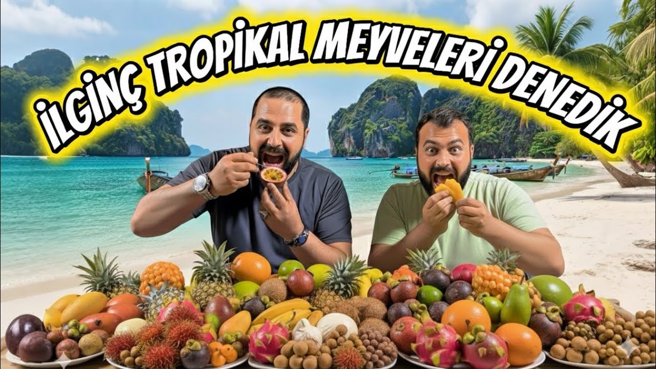 İLGİNÇ TROPİKAL MEYVELERİ DENEDİK 🌴