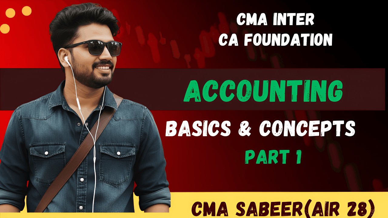 Basics of Accounting CMA or CA Foundation I Book keeping I Definition Transactions & Events