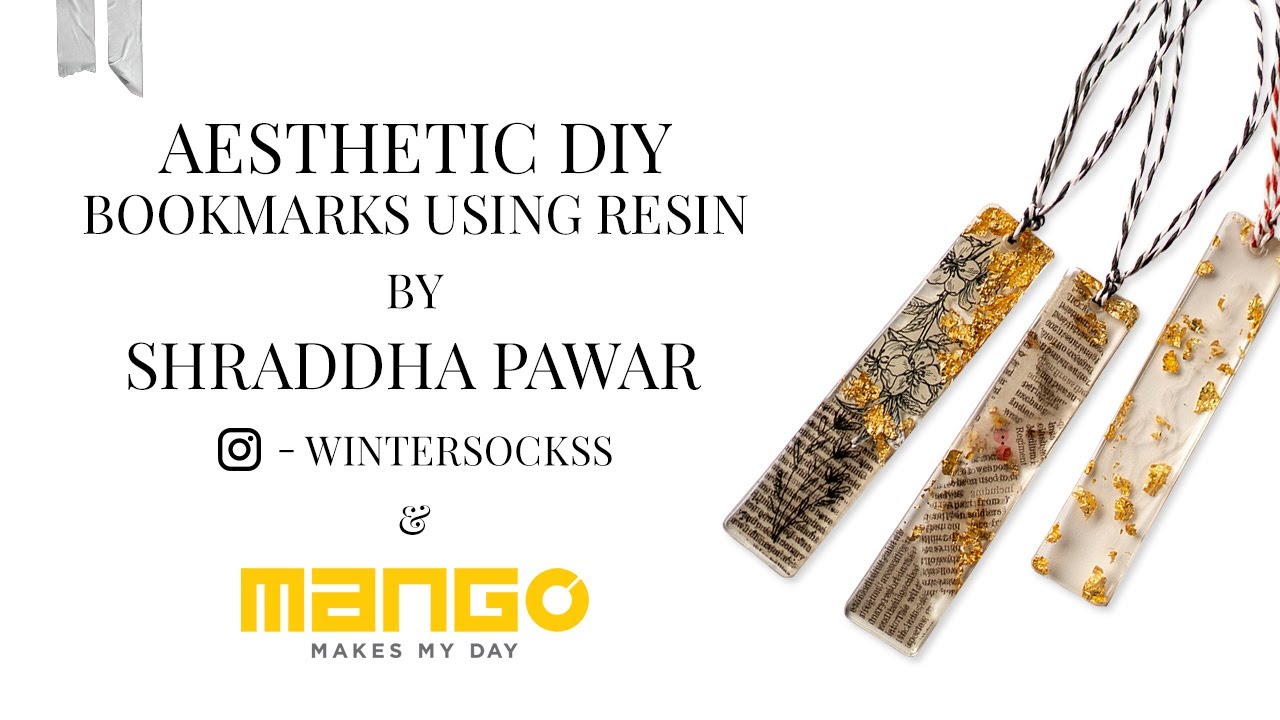 Aesthetic resin bookmarks | DIY | Ft. Shraddha Pawar (@wintersockss)
