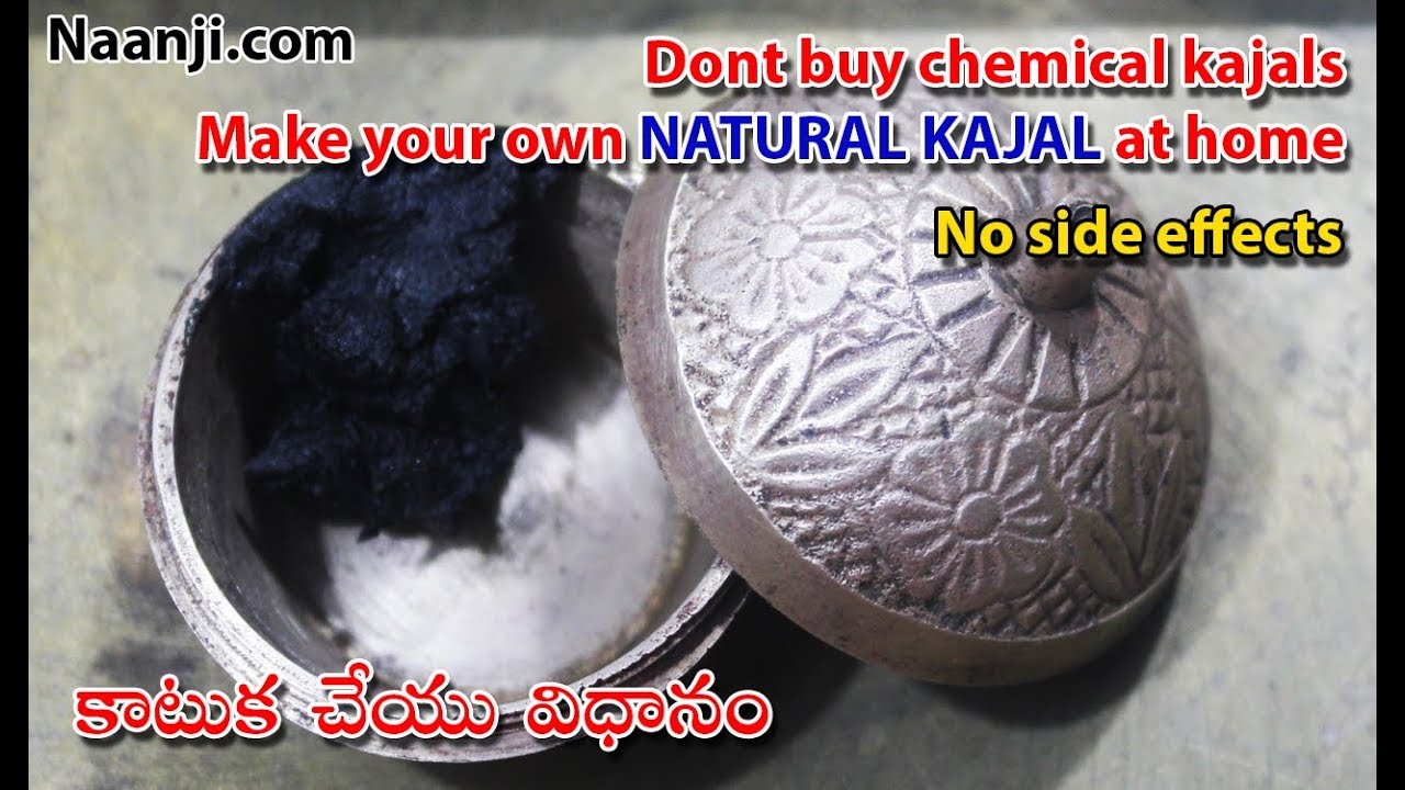 DIY Kajal At Home - Smudge Free, Waterproof, Long Lasting, Blackest Black, 100% Natural