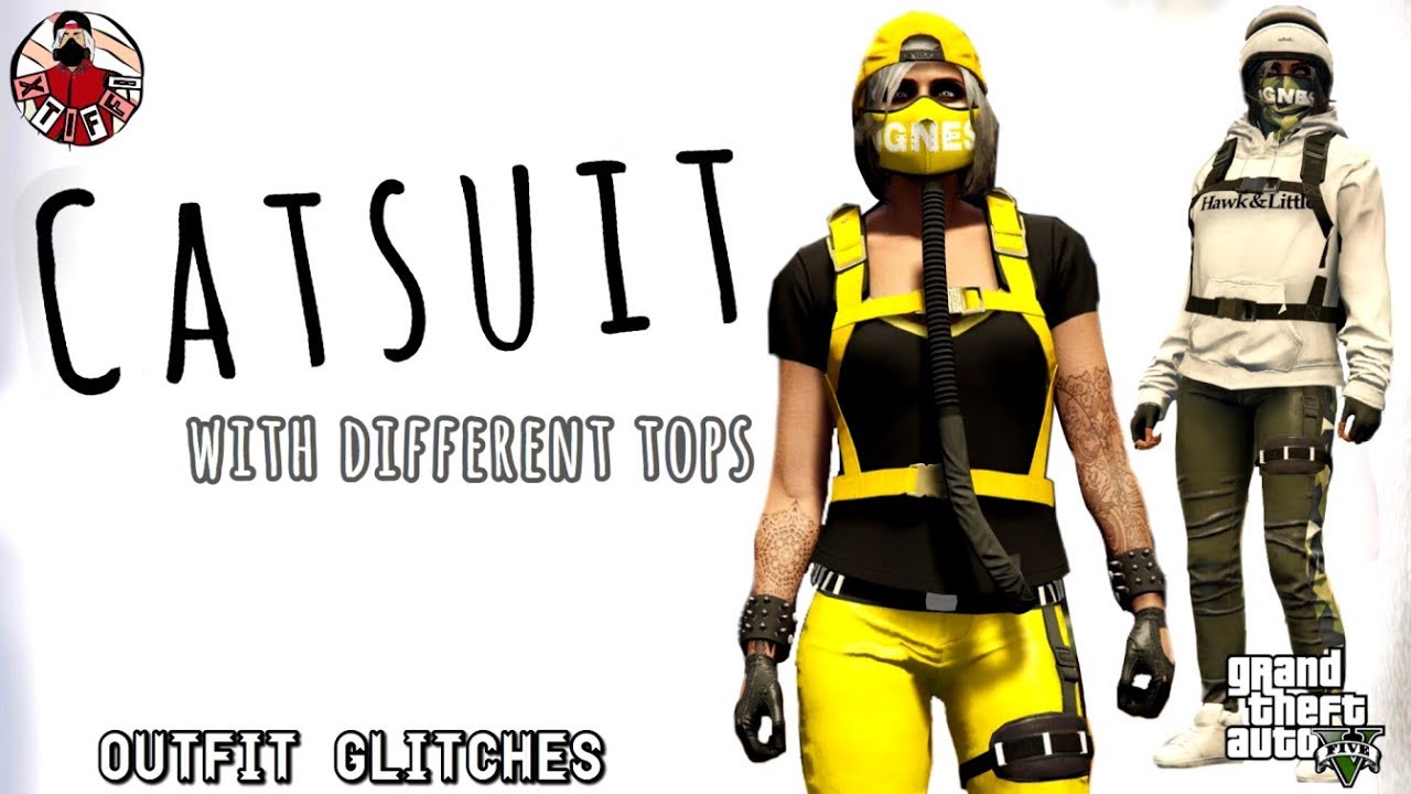 GTA5 | Outfit Glitches: *NEW* Catsuits with 2 Different Style Tops (Female Only)