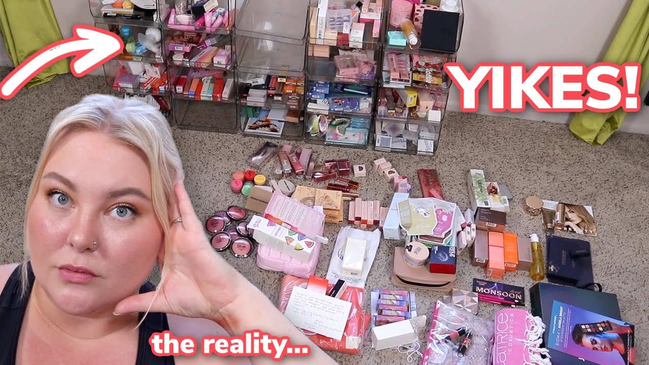 Organize & Declutter w/ me *BTS*... Relaxing Makeup Organization & PR Declutter!