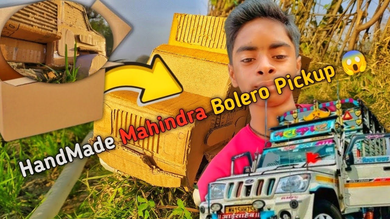How To Make Mahindra Bolero Pick-up With Cardboard | Homemade| DIY | 