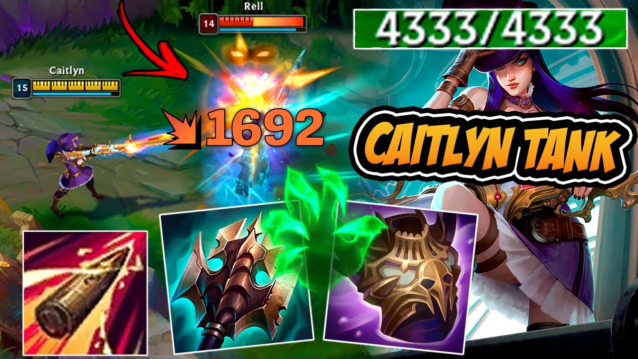 *NOVA* CAITLYN TANK MID COM 4 MIL DE VIDA E MUITO DANO - LEAGUE OF LEGENDS